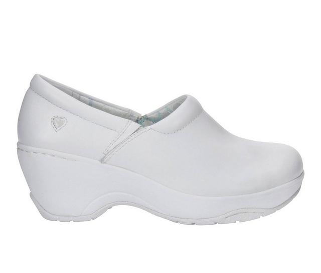 Women's Nurse Mates Bryar Slip-Resistant Clogs in White color