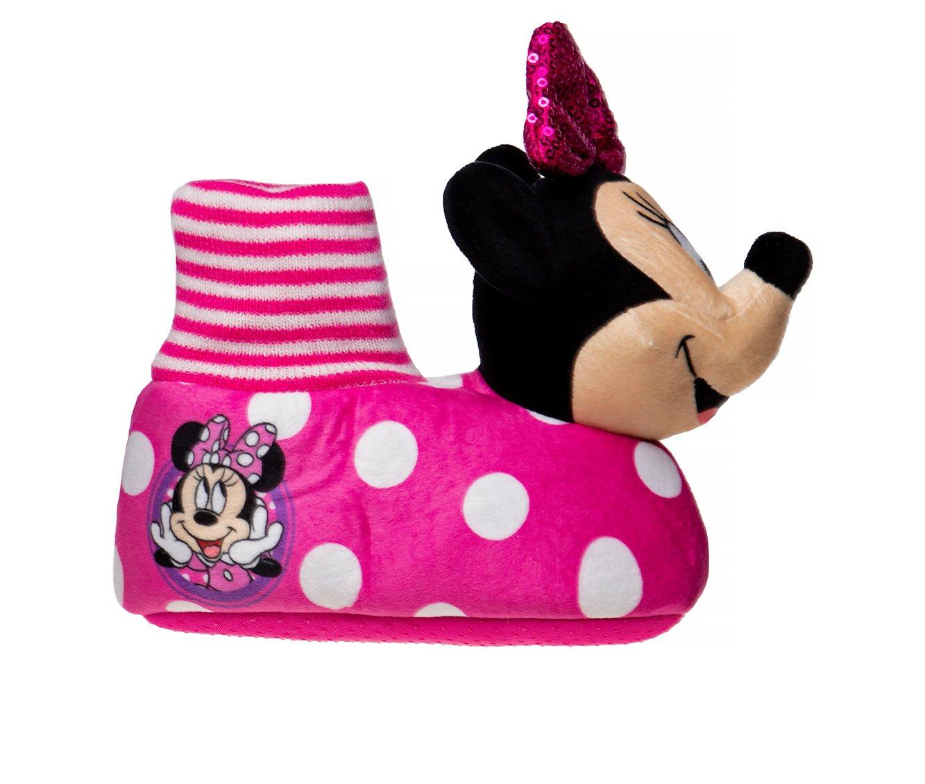 Disney Toddler & Little Kid Minnie Mouse Dot Bootie Slippers