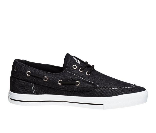 Men's Sail Ahoy Boat Shoes in Black color