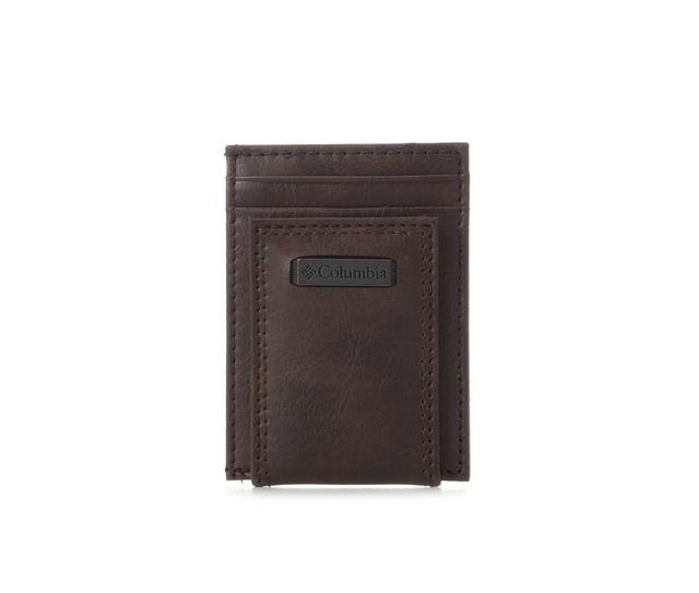 Columbia Slim Magnet Front Pocket Wallet in Brown color
