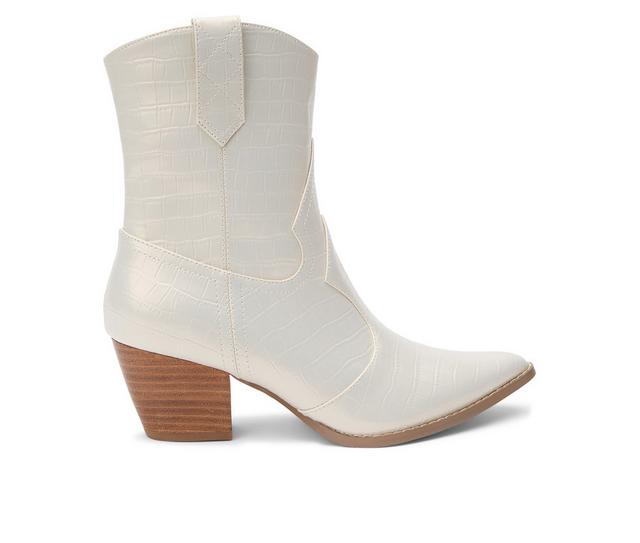 Women's Coconuts by Matisse Bambi Cowboy Boots in Pearl Croc color