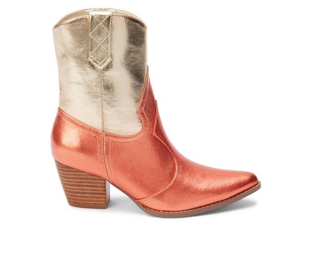 Women's Coconuts by Matisse Bambi Cowboy Boots in Gold Ombre color