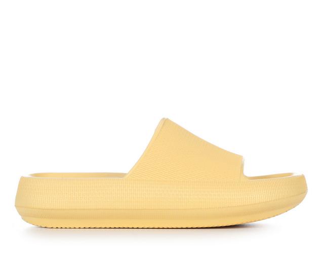Women's MIA Camyl Platform Slides in Pastel Yellow color