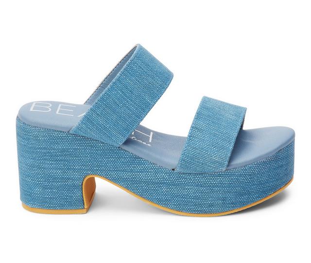 Women's Beach by Matisse Ocean Ave Platform Dress Sandals in Denim color