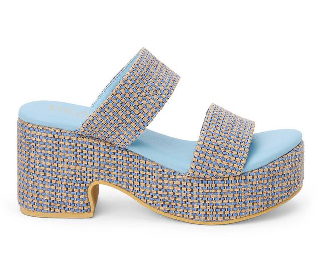 Women's Beach by Matisse Ocean Ave Platform Dress Sandals in Indigo Multi color