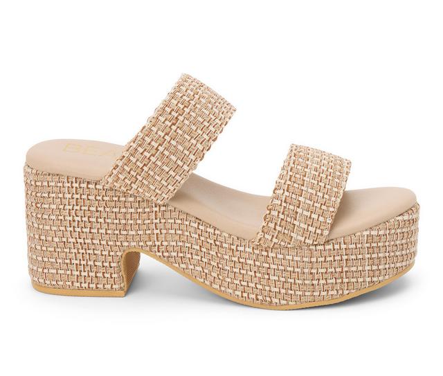 Women's Beach by Matisse Ocean Ave Platform Dress Sandals in Tan Multi color