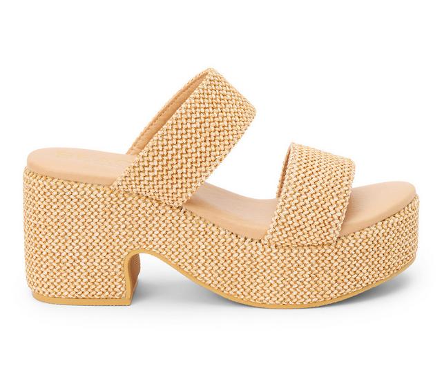 Women's Beach by Matisse Ocean Ave Platform Dress Sandals in Chestnut color