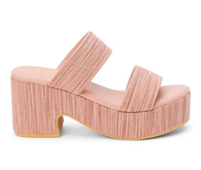 Women's Beach by Matisse Ocean Ave Platform Dress Sandals in Blush color