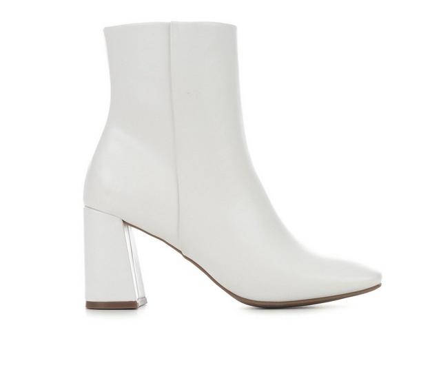 Women's Sugar Element Heeled Booties in White color