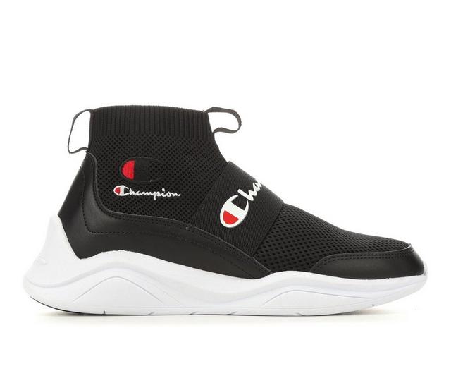Boys' Champion Little Kid & Big Kid Legend Pull-On Sneakers in Black/Wht/Red color