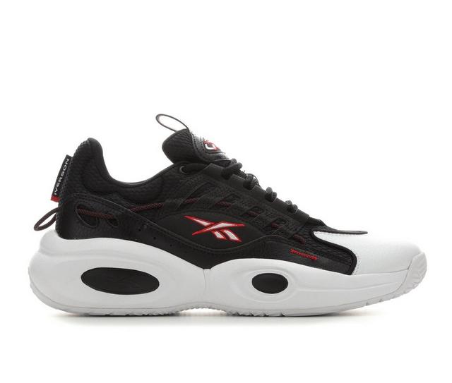 Men's Reebok Solution Mid Basketball Shoes in Blk/Wht/Red/Sil color