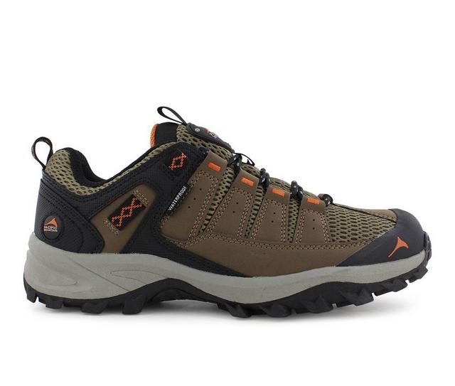 Men's Pacific Mountain Coosa Low Hiking Shoes in Cub/Orange color