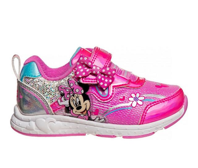Girls' Disney Toddler & Little Kid CH88808C Minnie Mouse Light-Up Sneakers in Fuchsia color