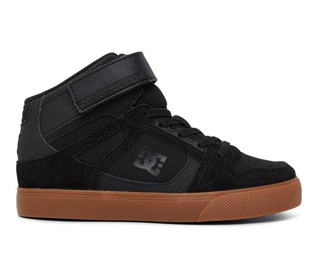 Boys' DC Little Kid & Big Kid Pure EV High-Top Sneakers in Black/Gum color