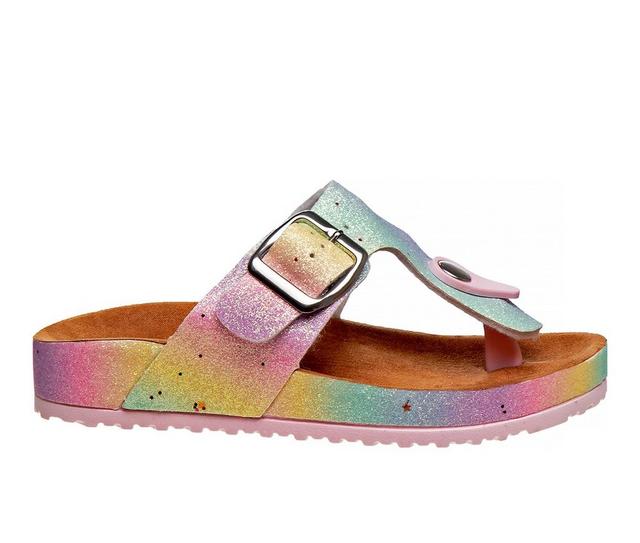 Girls' Kensie Girl Little Kid & Big Kid Cork Sole Sandals in Pastel Glitter color