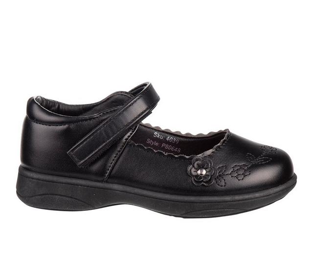 Girls' Petalia Toddler & Little Kid & Big Kid Embroidered School Shoes in Black color