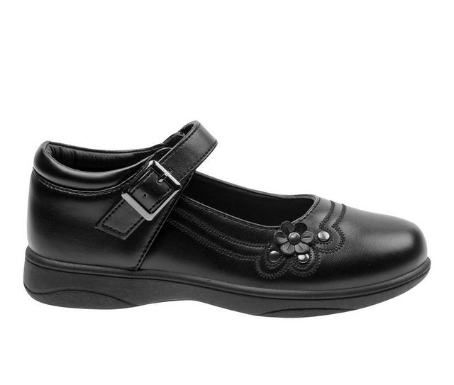 Girls' Petalia Toddler & Little Kid & Big Kid Flower School Flats in Black color