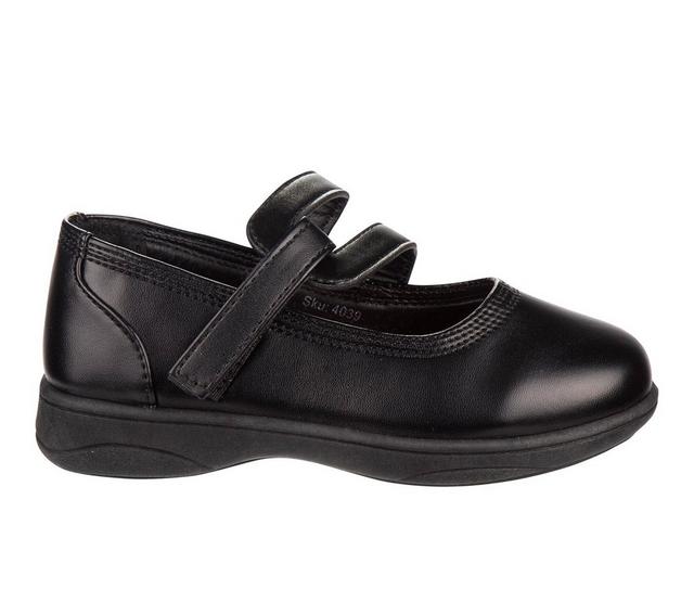 Girls' Petalia Toddler & Little Kid & Big Kid Two Strap School Shoes in Black color