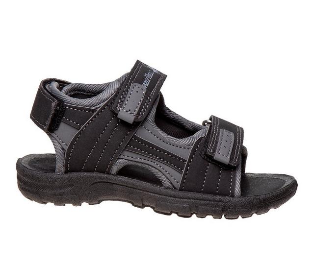 Boys' Beverly Hills Polo Club Toddler Open Toe Sport Outdoor Sandals in Black/Grey color