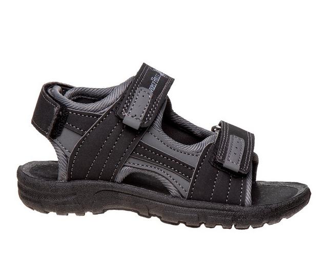 Boys' Beverly Hills Polo Club Little Kid & Big Kid Sport Open Toe Sandals in Black/Grey color