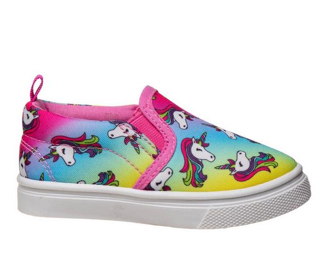 Girls' Nanette Lepore Toddler Canvas Slip-On Sneakers in Pink Multi color
