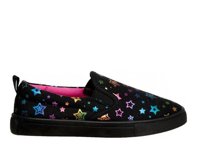 Girls' Nanette Lepore Little Kid & Big Kid Slip-On Canvas Sneakers in Black color