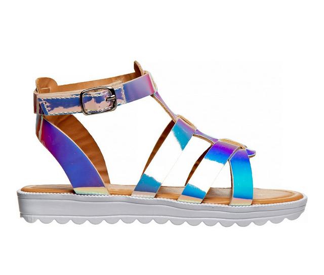 Girls' Nanette Lepore Little Kid & Big Kid White Sole NL88917S Sandals in Holographic color