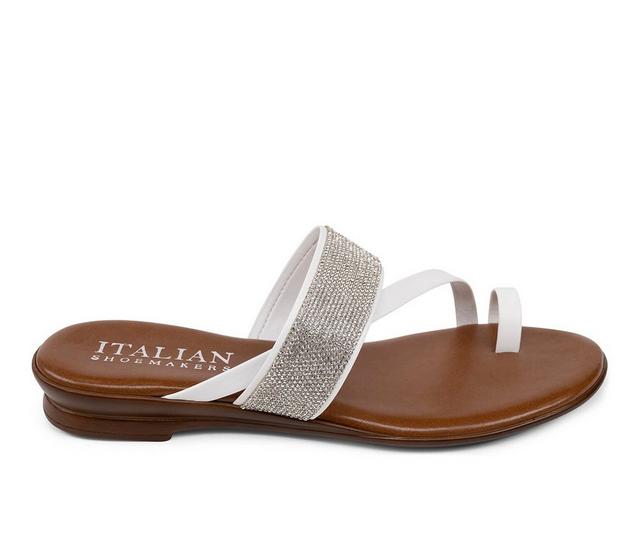 Women's Italian Shoemakers Ryann Sandals in White color