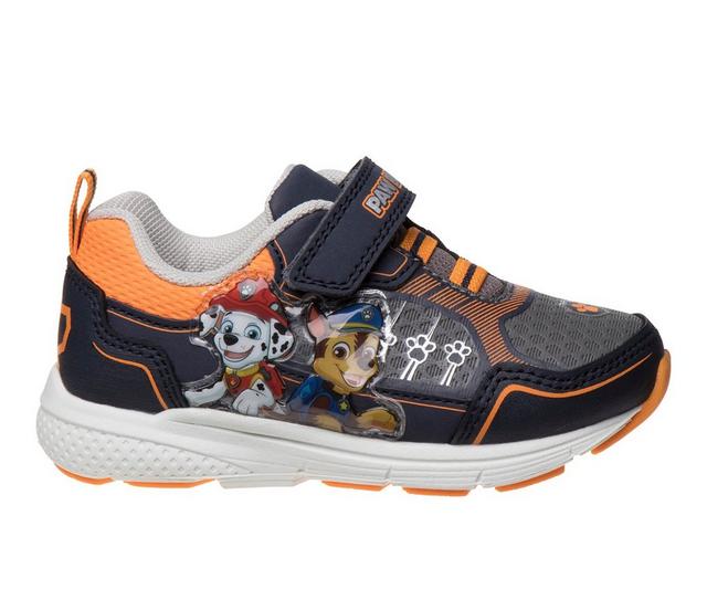 Boys' Nickelodeon Toddler & Little Kid CH87587C Paw Patrol Light-Up Sneakers in Navy/Orange color