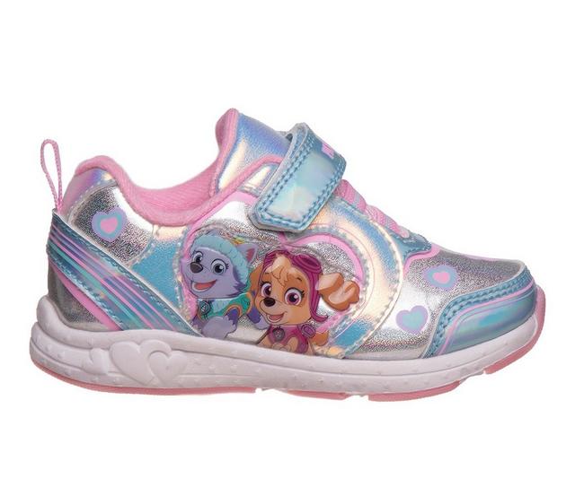 Girls' Nickelodeon Toddler & Little Kid CH87746C Paw Patrol Light-Up Sneakers in Silver/Pink color