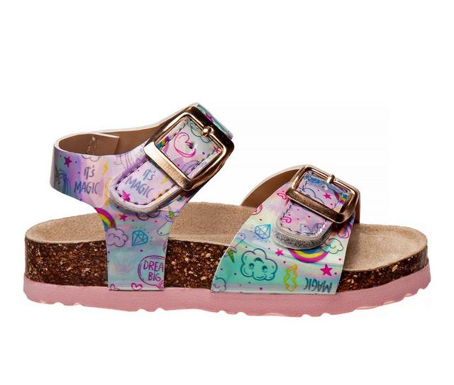 Girls' Laura Ashley Toddler 88382H Buckle Footbed Sandals in Pink color