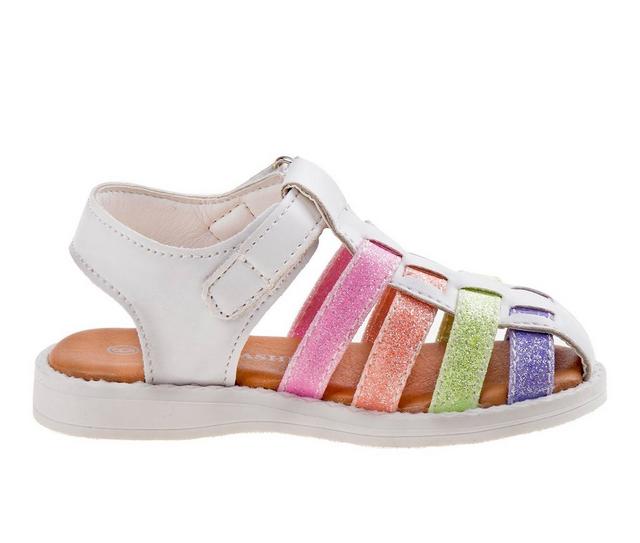 Girls' Laura Ashley Toddler & Little Kid 25955C Closed Toe Sandals in White Multi color