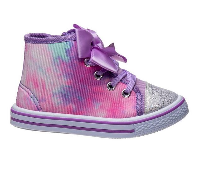 Girls' Laura Ashley Toddler 87177N High-Top Sneakers in Purple color
