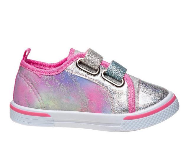 Girls' Laura Ashley Toddler Ellie Sneakers in Pink/Silver color