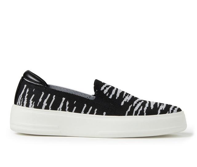 Women's Dearfoams OriginalComfort Sophie Slip-On Sneakers in Zebra color