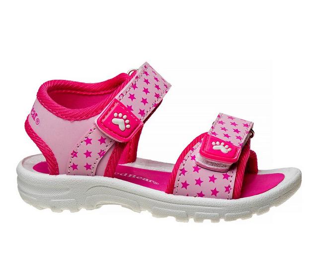 Girls' Rugged Bear Toddler RB85620H Paw Sport Sandals in Pink Fuchsia color