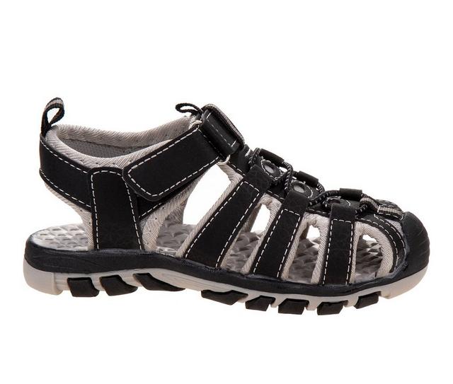 Girls' Rugged Bear Toddler RB01013S Closed-Toe Sport Sandals in Black/Grey color