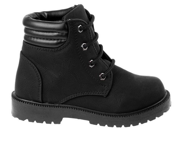 Kids' Rugged Bear Little Kid & Big Kid RB13207M Lace-Up Casual Boots in Black color