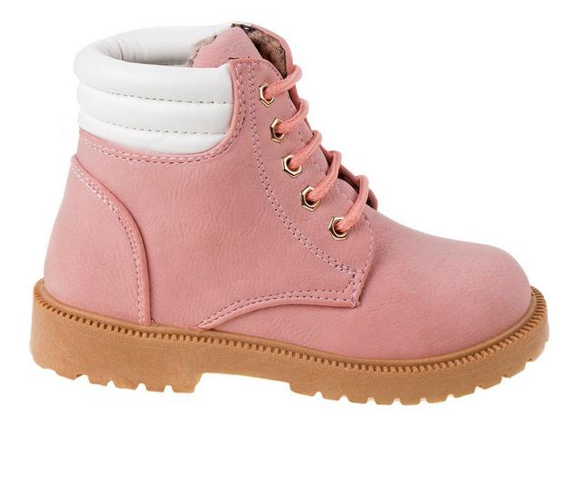Kids' Rugged Bear Little Kid & Big Kid RB13207M Lace-Up Casual Boots in Pink color