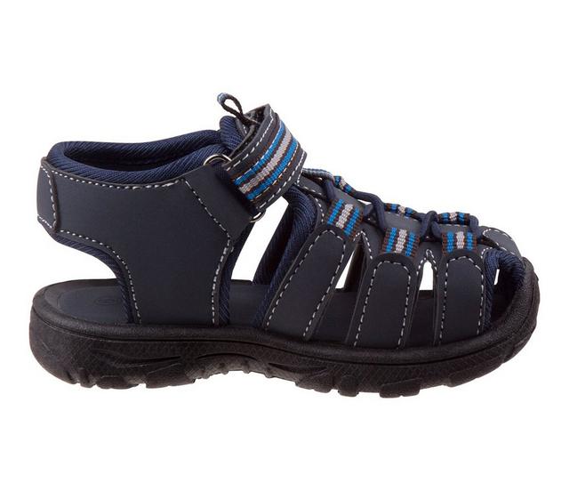 Boys' Rugged Bear Toddler RB81480SN Closed-Toe Sport Sandals in Navy/Blue color