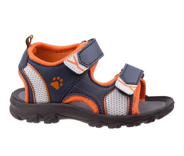 Boys' Rugged Bear Toddler RB81484S Open Toe Sport Sandals in Navy/Orange color