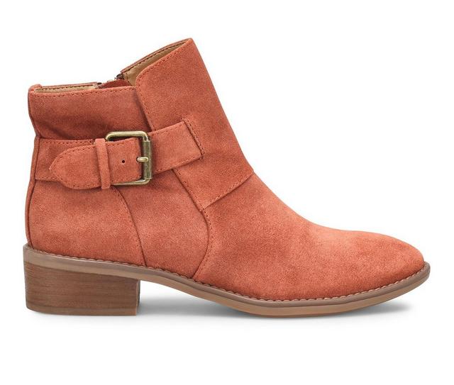 Women's Comfortiva Cardee Booties in Cinnamon Red color