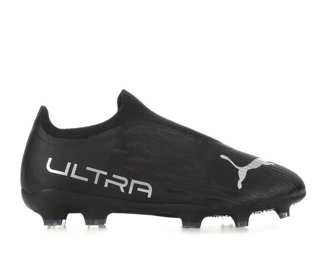 Kids' Puma Little Kid & Big Kid Ultra 3.3 Junior Soccer Cleats in Blk/Slvr/Asphlt color