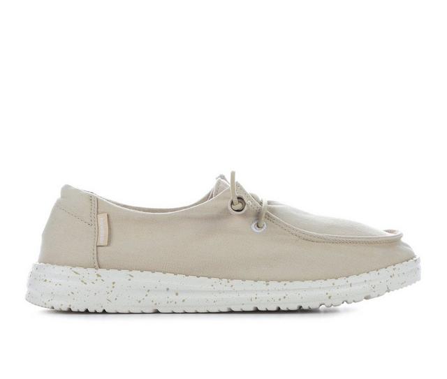 Women's HEYDUDE Wendy Casual Shoes in Beige color