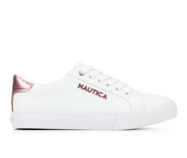 Women's Nautica Arent Sneakers in Wht/Pink color
