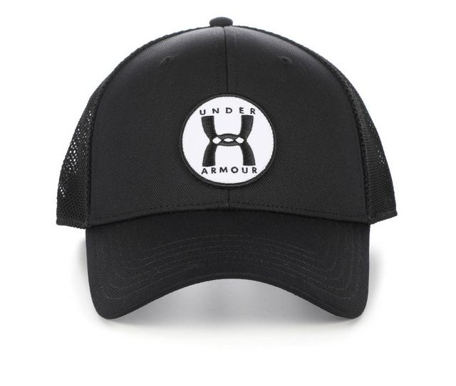 Under Armour Men's Blitzing Trucker Cap in BlkBlkWht color