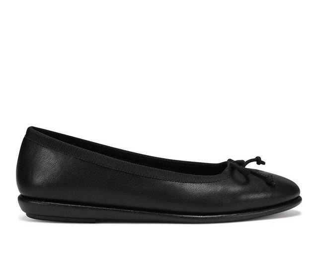 Women's Aerosoles Homebet Flats in Black Smooth color