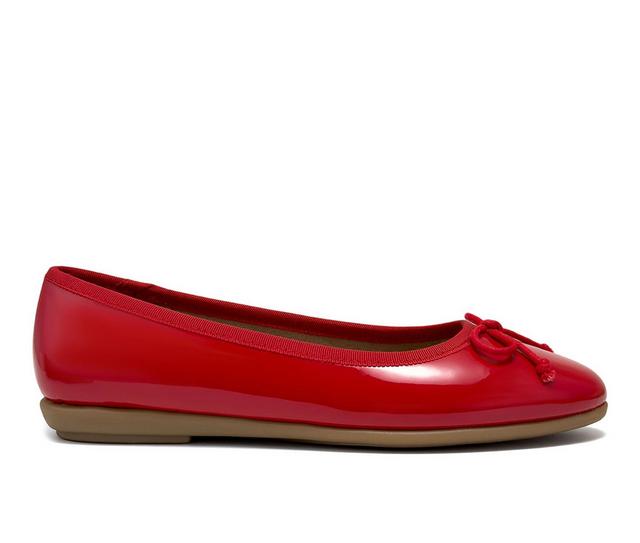 Women's Aerosoles Homebet Flats in Rich Red color