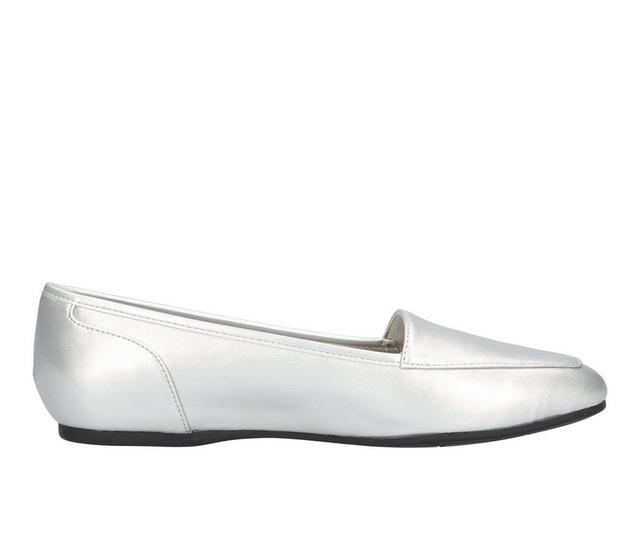 Women's Easy Street Thrill Flats in Silver color
