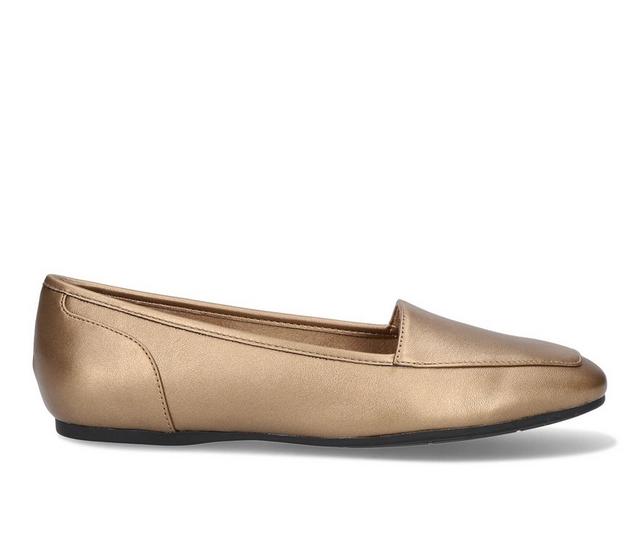 Women's Easy Street Thrill Flats in Bronze color